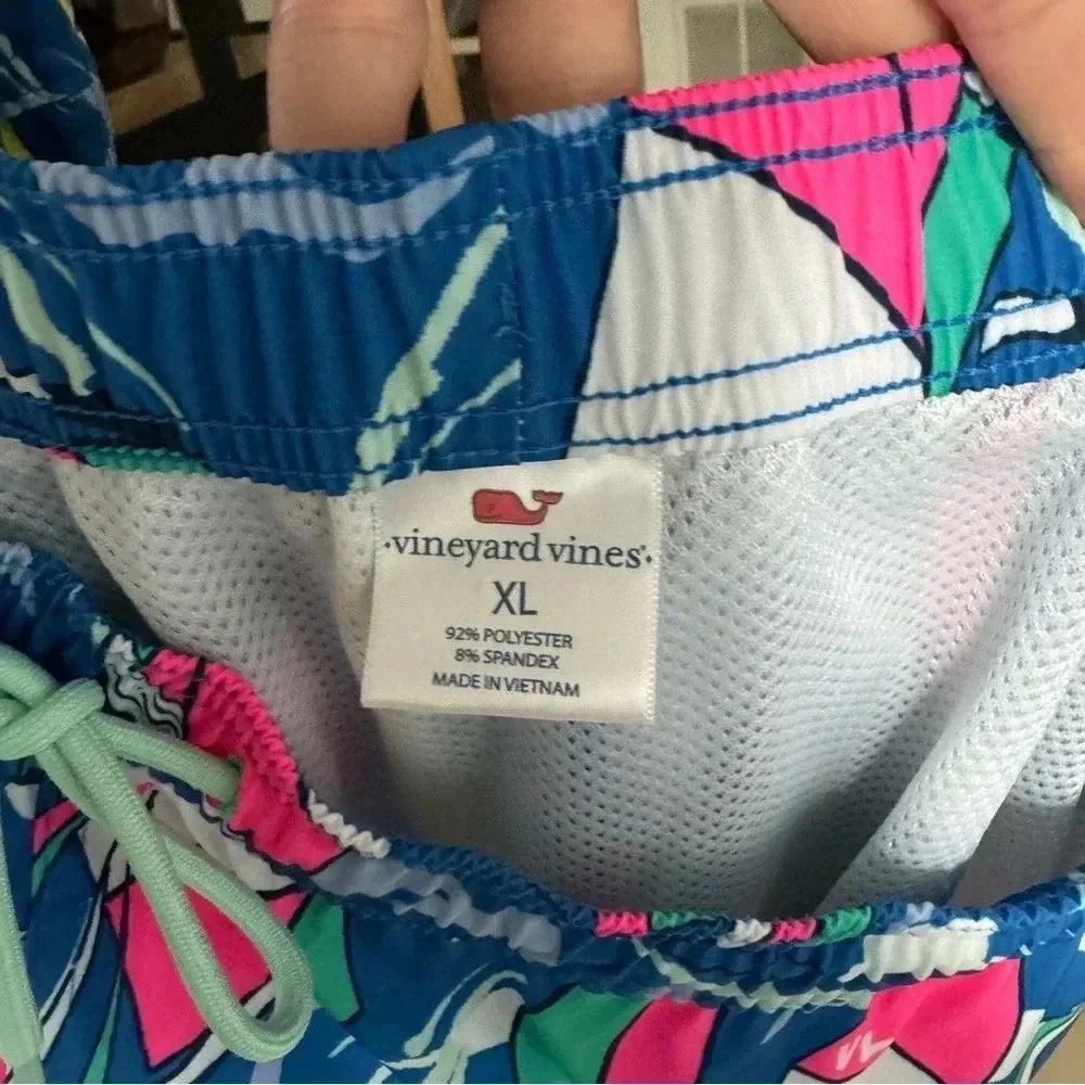 VINEYARD VINES 7 INCH PRINTED CHAPPY TRUNKS REGATTA REGATTA BLUE swimming shorts